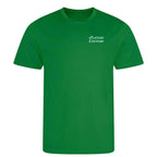 Golf Script t-shirt – green men's t-shirt featuring the Golf Script Players Couture logo