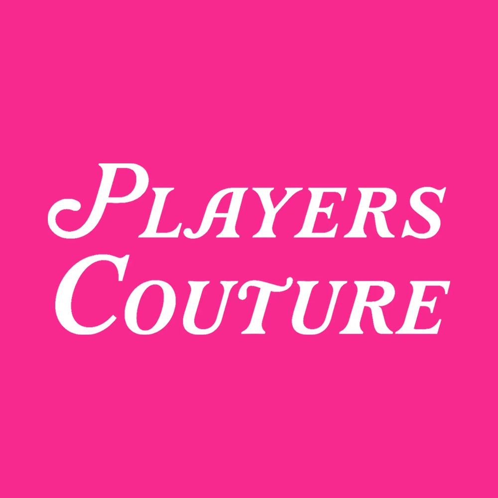 Golf Script t-shirt – pink men's t-shirt featuring the Golf Script Players Couture logo