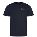 Golf Script t-shirt – navy men's t-shirt featuring the Golf Script Players Couture logo