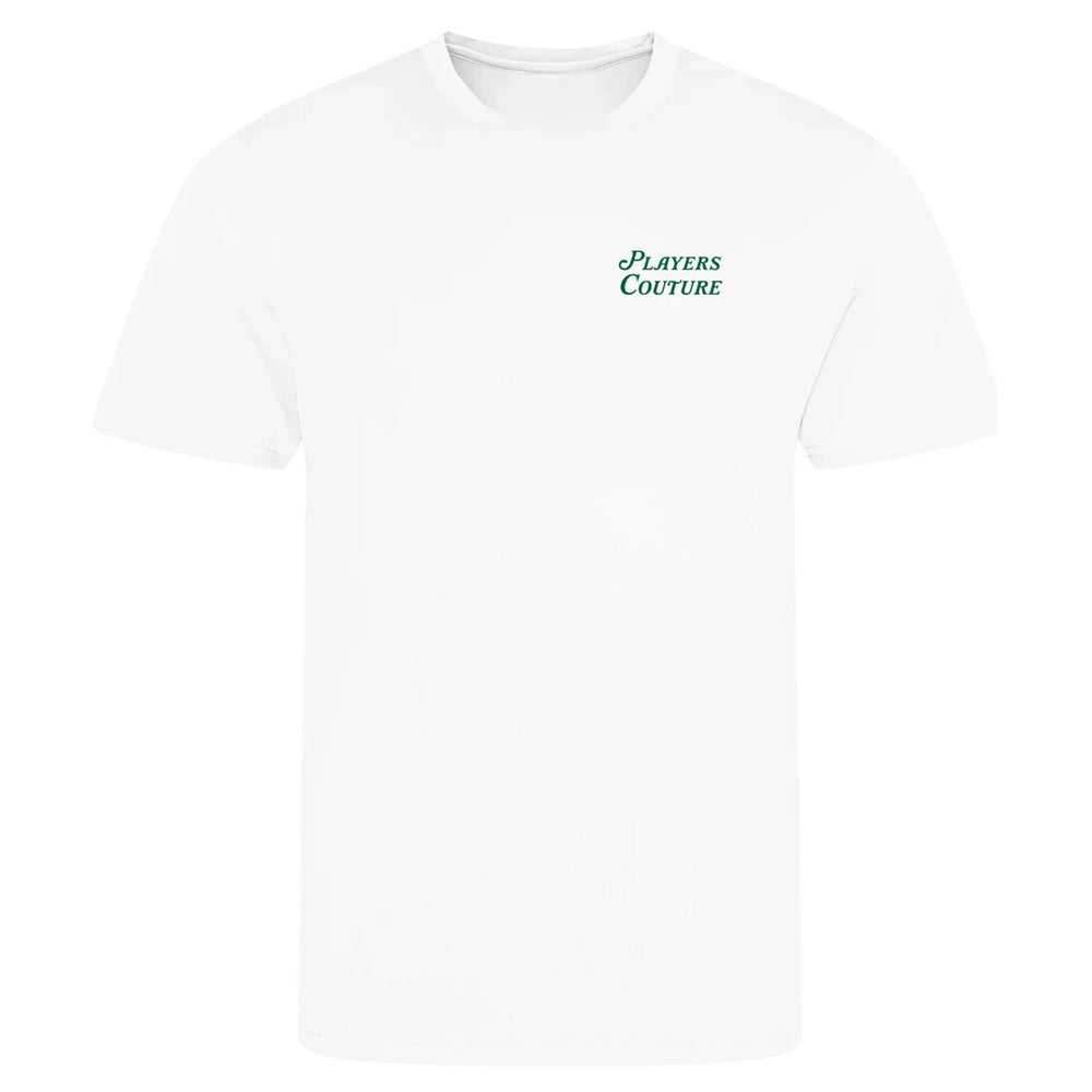 Golf Script t-shirt – white men's t-shirt featuring the Golf Script Players Couture logo