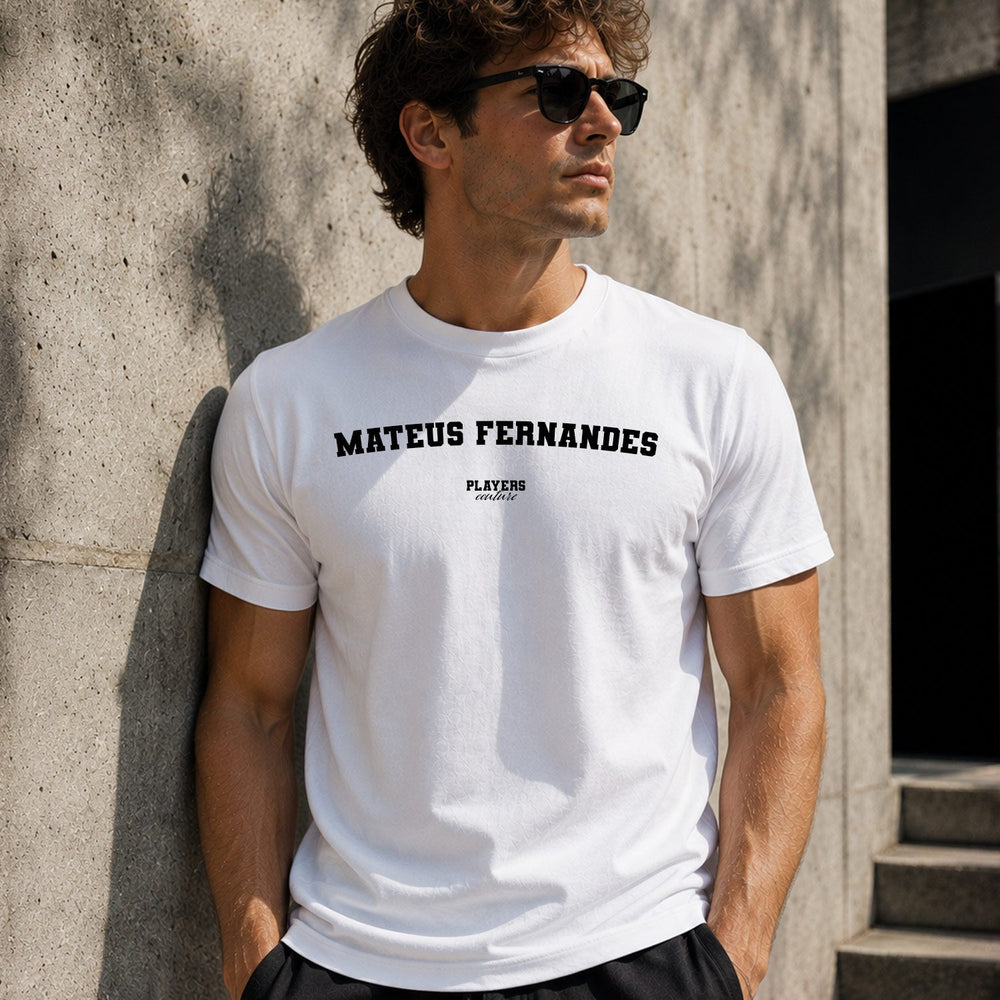 Mateus Fernandes Men's T-Shirt — lifestyle photo, White t-shirt