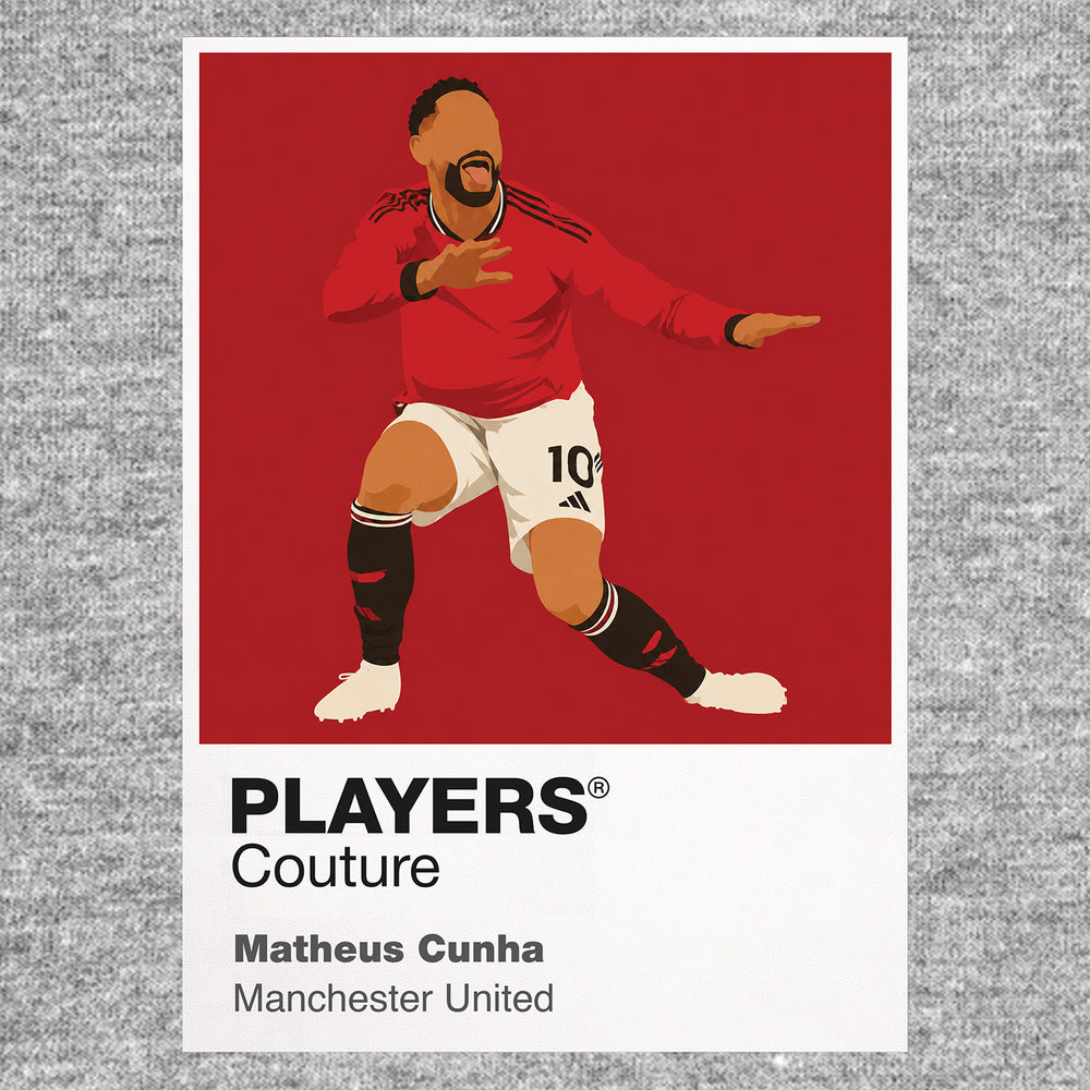 Matheus Cunha Manchester United Icon Frame — Gray