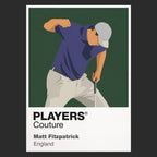 Matt Fitzpatrick Golf Icon Frame Men's Polo Shirt in Black - Players Couture Fan Apparel