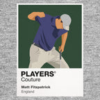 Matt Fitzpatrick Golf Icon Frame Men's Polo Shirt in Gray - Players Couture Fanwear