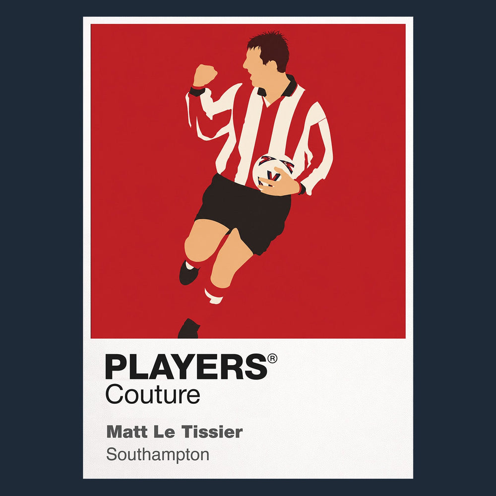 Matt Le Tissier Southampton Icon Frame Kids Hoodie — Navy Artwork