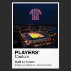 Matt Le Tissier Southampton number 7 Icons in Lights Frame artwork in black