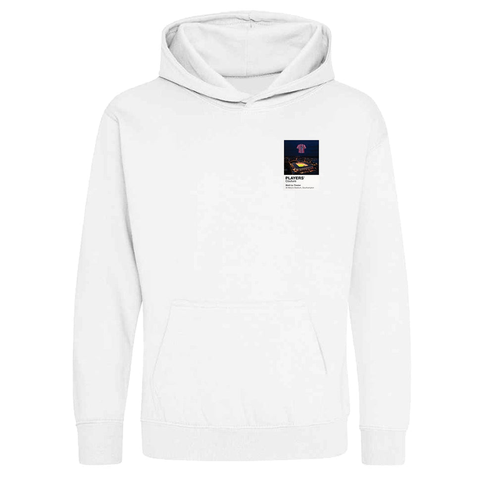 Matt Le Tissier Southampton Icons in Lights Frame Kids Hoodie in White