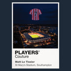 Matt Le Tissier Southampton number 7 Icons in Lights Frame artwork in navy