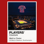 Matt Le Tissier Southampton number 7 Icons in Lights Frame artwork in red