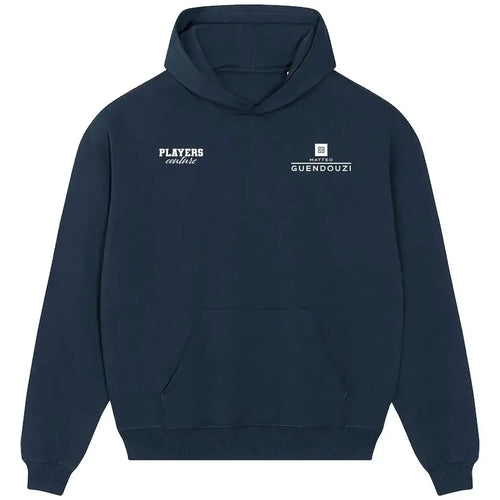 Matteo Guendouzi hoodie – navy men's hoodie featuring the Matteo Guendouzi Players Couture logo