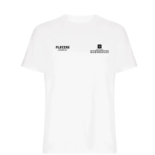 Matteo Guendouzi t-shirt – white men's t-shirt featuring the Matteo Guendouzi Players Couture logo