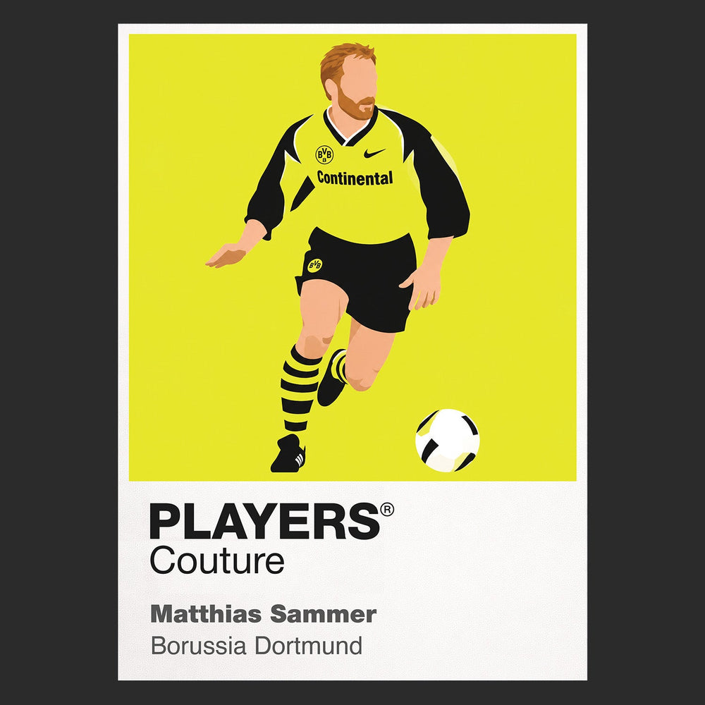 Matthias Sammer Icon Frame artwork in black