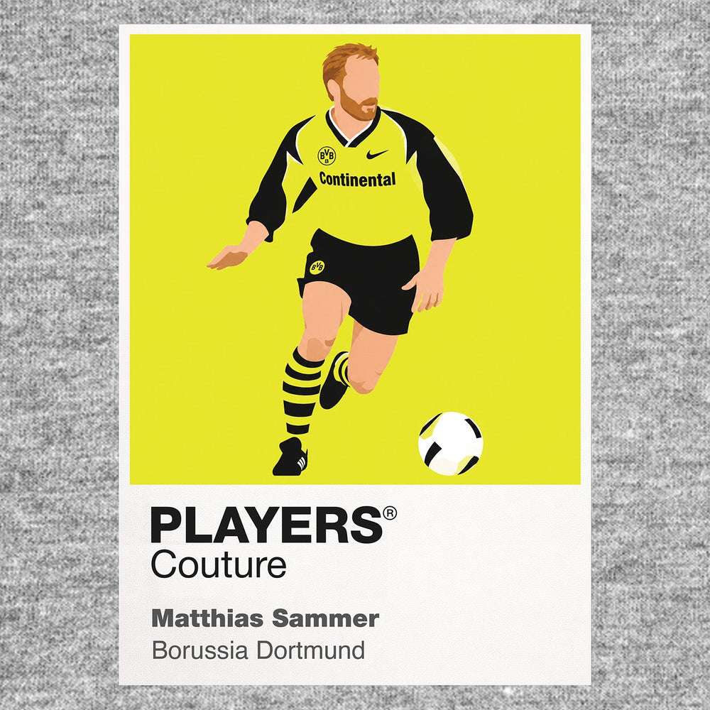 Matthias Sammer Icon Frame artwork in grey