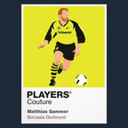 Matthias Sammer Borussia Dortmund Icon Frame artwork in navy
