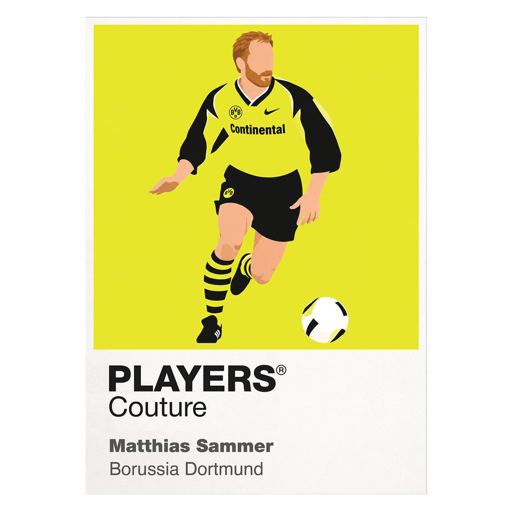 Matthias Sammer Borussia Dortmund Icon Frame artwork on white