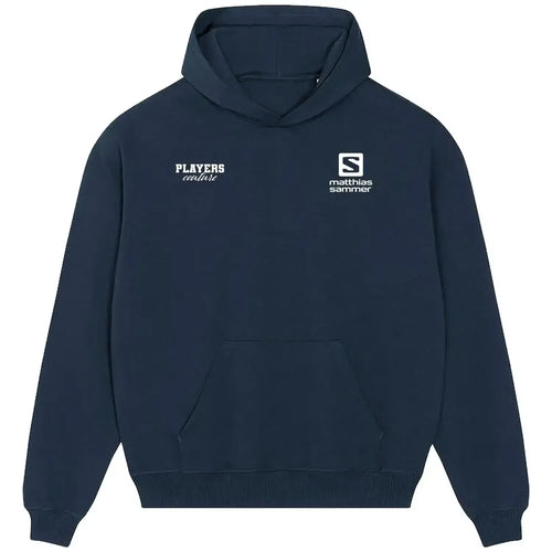 Matthias Sammer hoodie – navy men's hoodie featuring the Matthias Sammer Players Couture logo