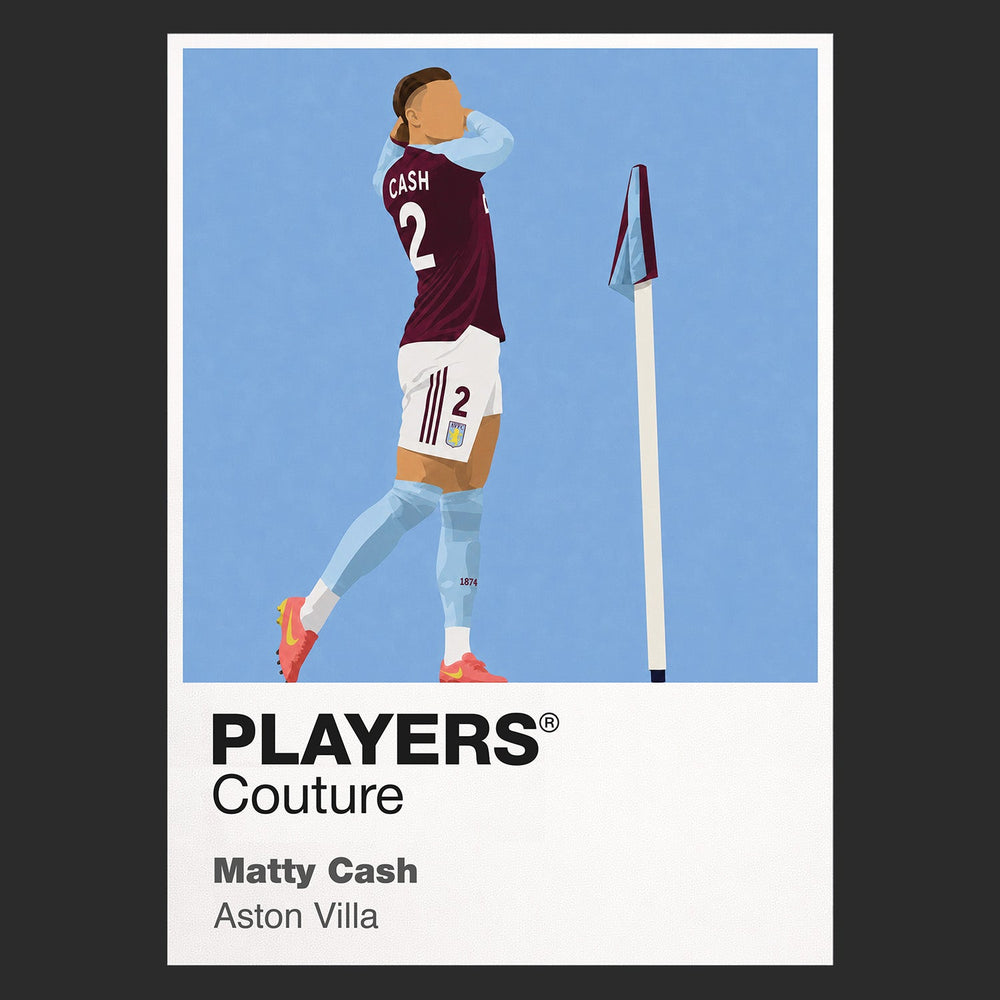 Matty Cash Aston Villa black Icon Frame artwork detail