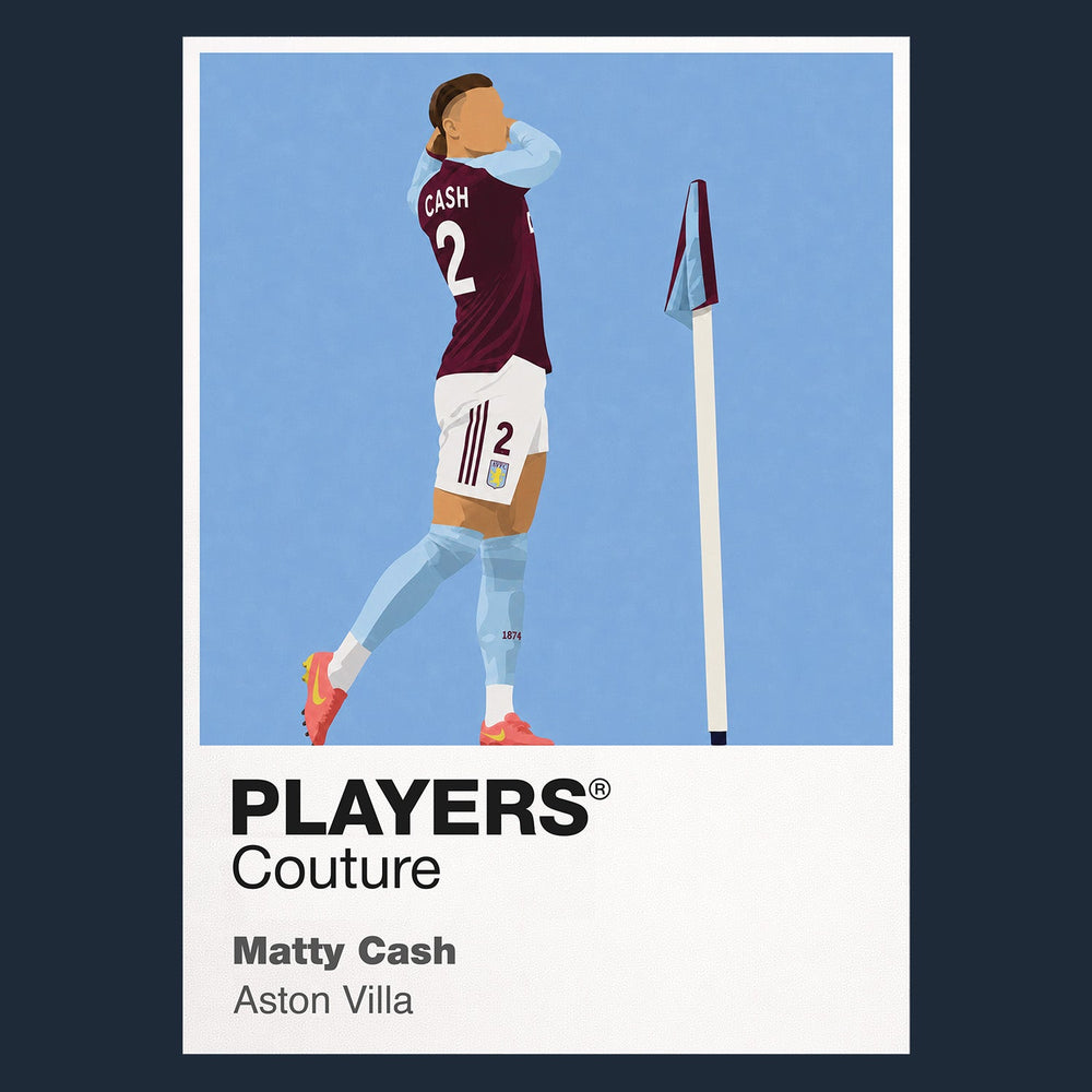 Matty Cash Aston Villa navy Icon Frame artwork detail