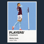 Matty Cash Aston Villa navy Icon Frame artwork detail