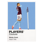 Matty Cash Aston Villa white Icon Frame artwork detail