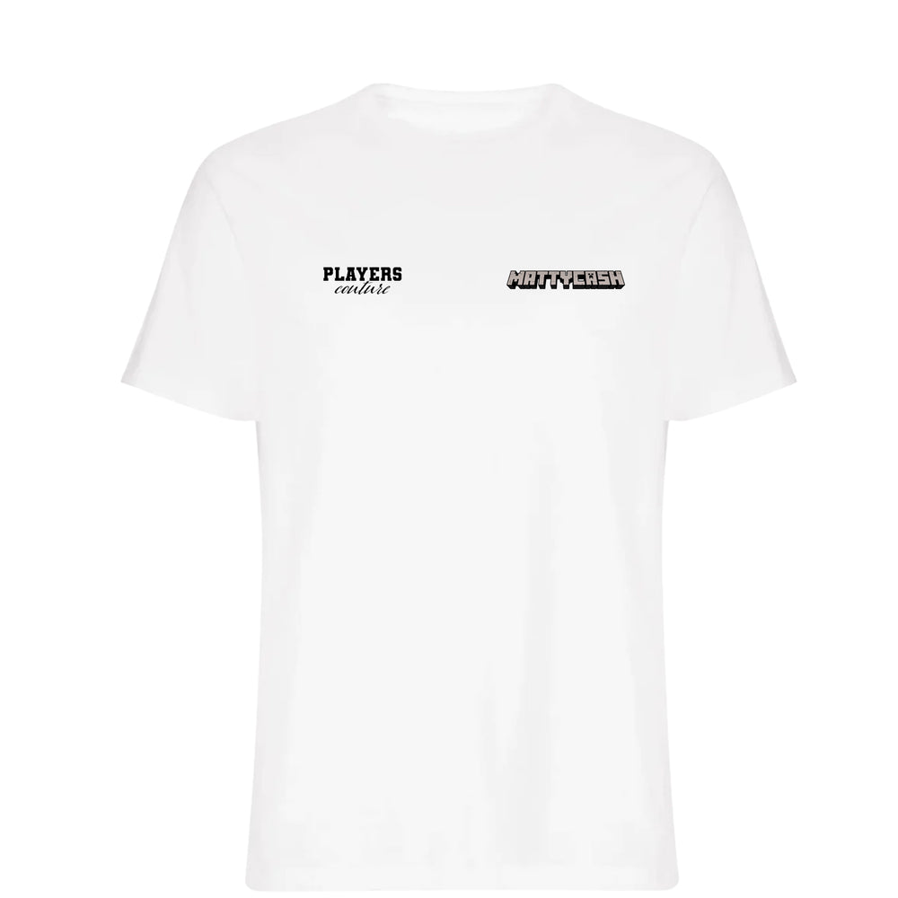 Matty Cash Logo Players Couture Mens T-Shirt White