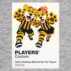 You're Getting Mauled By The Tigers Icon Frame artwork in grey