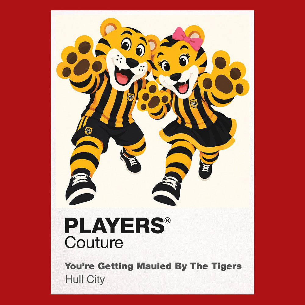 You're Getting Mauled By The Tigers Icon Frame artwork in red