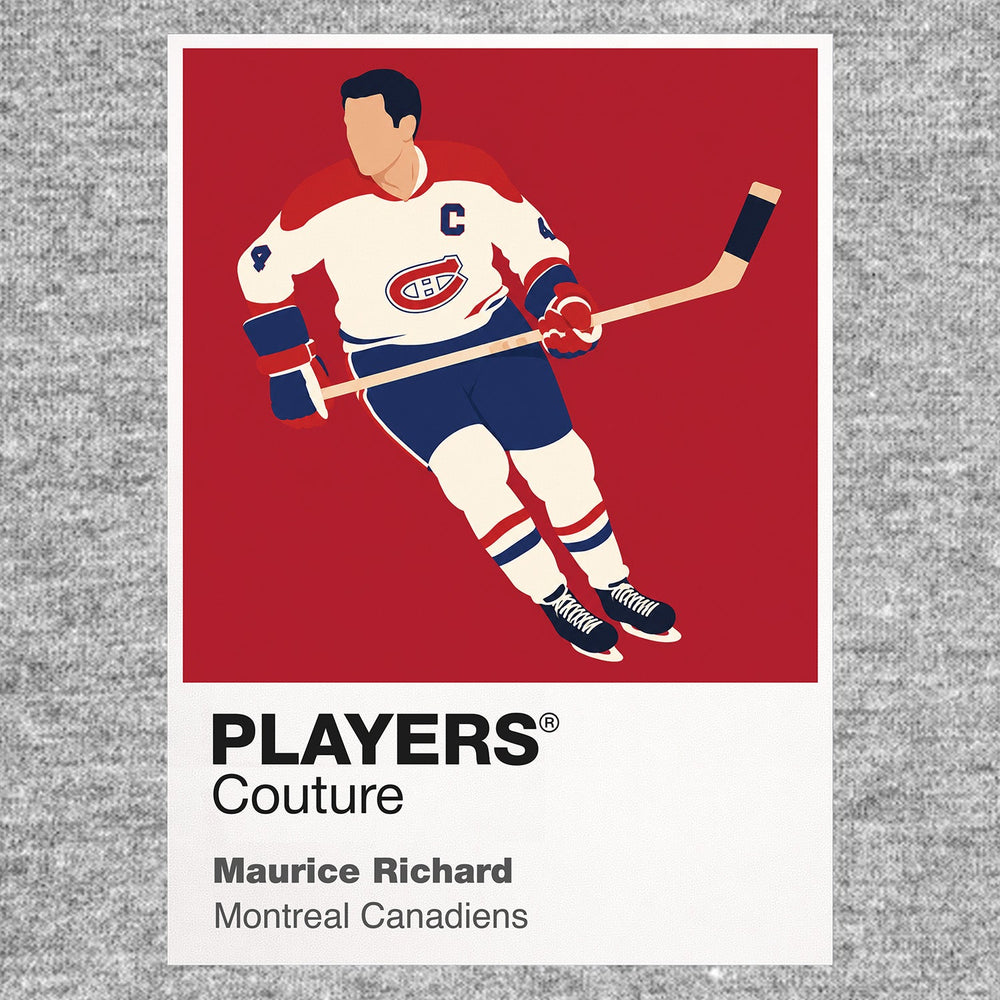 Maurice Richard Canadiens Ice Hockey Icon Frame Men's Hoodie – image 6
