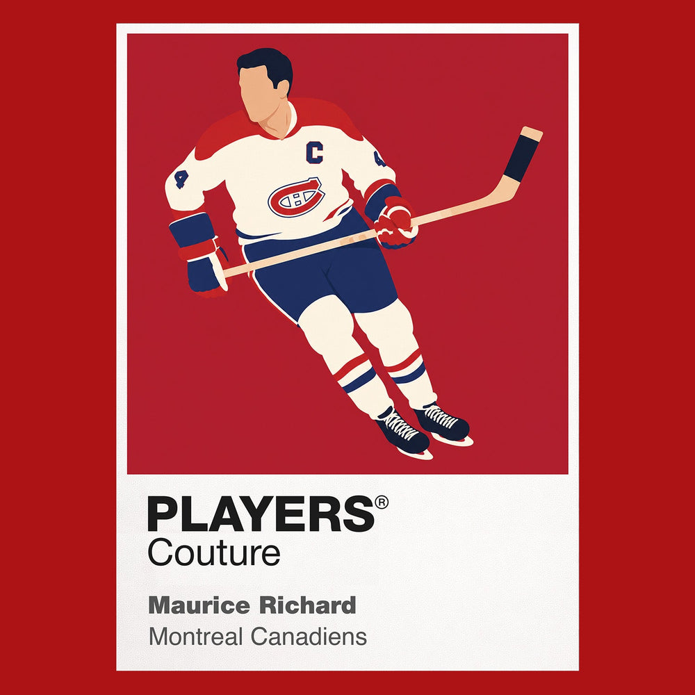 Maurice Richard Canadiens Ice Hockey Icon Frame Men's Hoodie – image 7