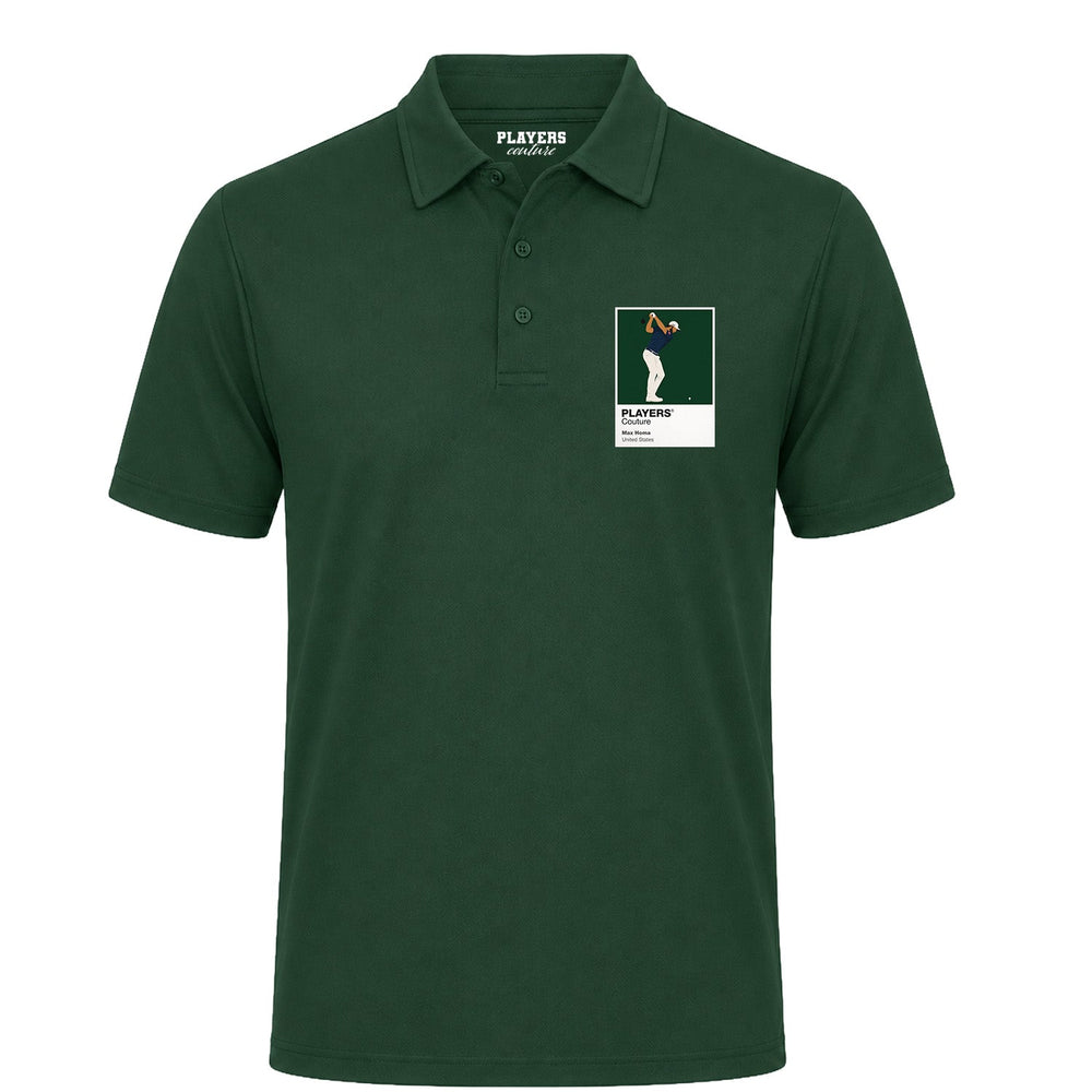 Max Homa Golf Icon Frame Men's Polo Shirt - Bottle Green
