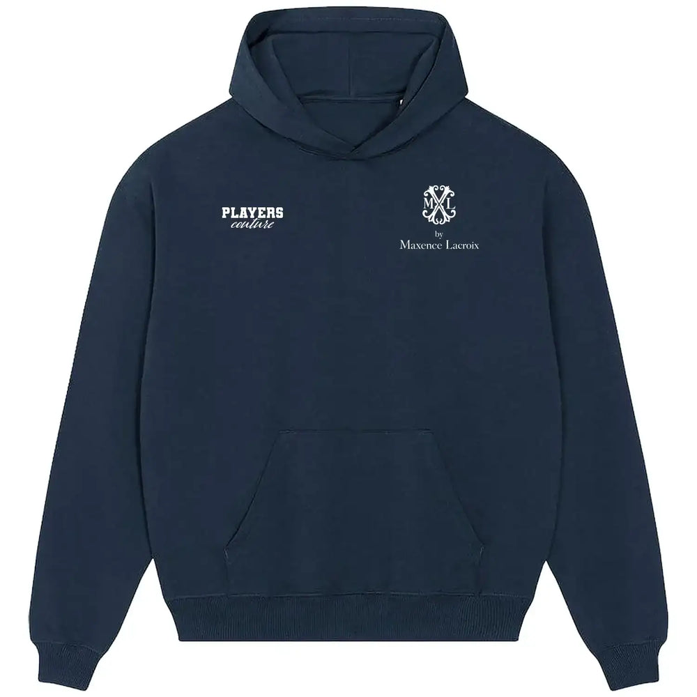 Maxence Lacroix Logo Players Couture Men's Casual Hoodie - Navy / S | Crystal Palace, Fashion Collection, Football, France, Hoodies, Men's, Volume 1, Wolfsburg
