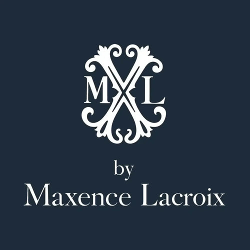 Maxence Lacroix Logo Men's T-Shirt – navy close-up detail shot of the Maxence Lacroix Players Couture logo design