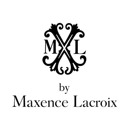 Maxence Lacroix Logo Men's T-Shirt – white close-up detail shot of the Maxence Lacroix Players Couture logo design