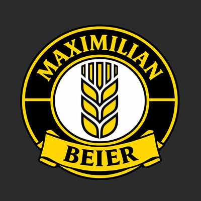 Maximilian Beier Logo Men's Hoodie – black close-up detail shot of the Maximilian Beier Players Couture logo design