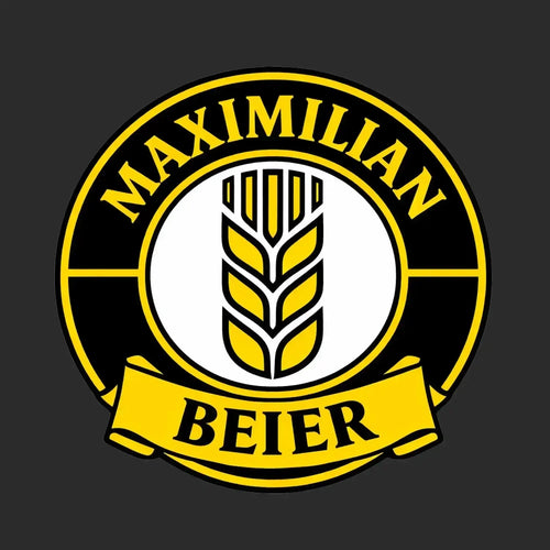 Maximilian Beier Logo Men's Hoodie – black close-up detail shot of the Maximilian Beier Players Couture logo design