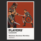 Maximus Decimus Meridius Maximus raising sword and shield in the arena as commander, gladiator and avenging father Icon Frame artwork in black