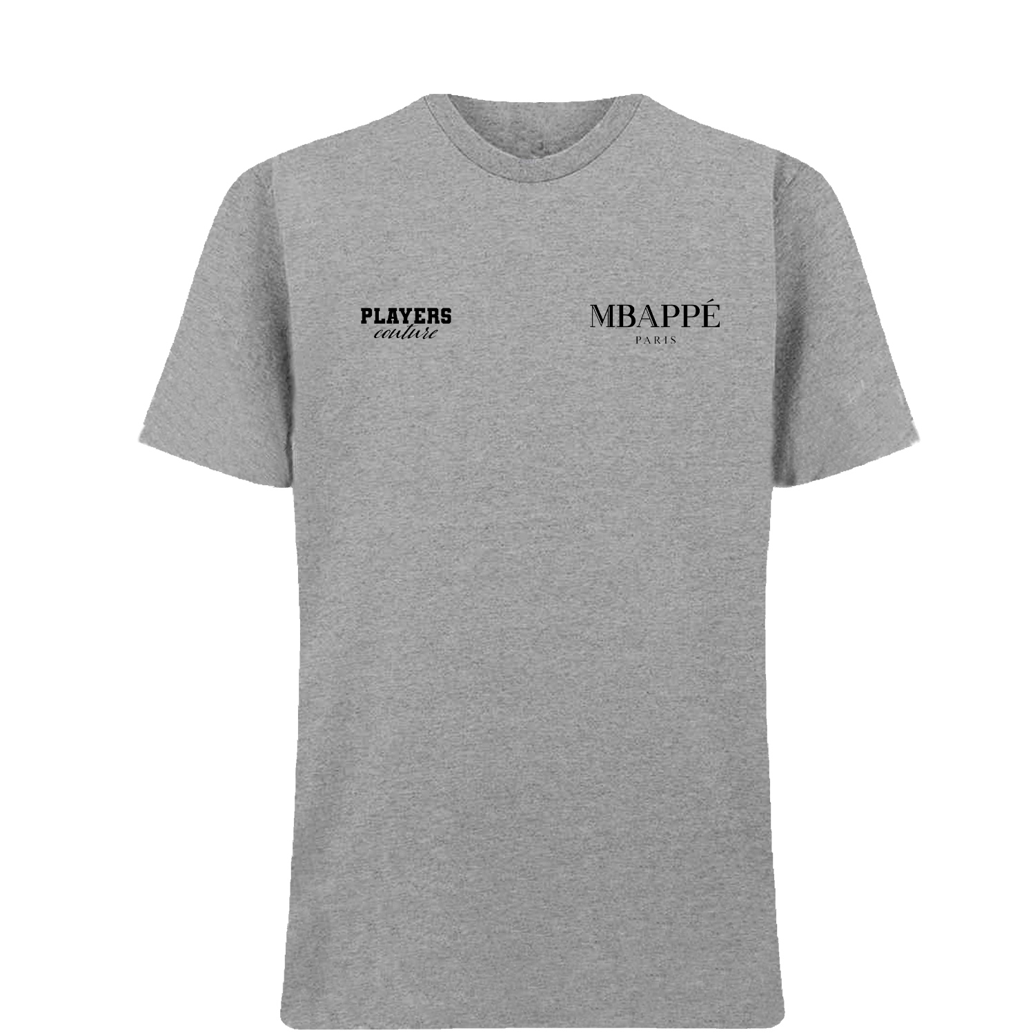 Kylian Mbappe Paris Logo Players Couture Mens T-Shirt Gray