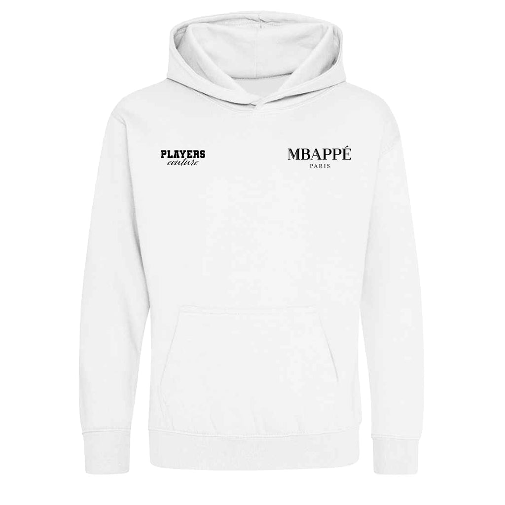 Kylian Mbappe Paris Logo Players Couture Kids Hoodie White