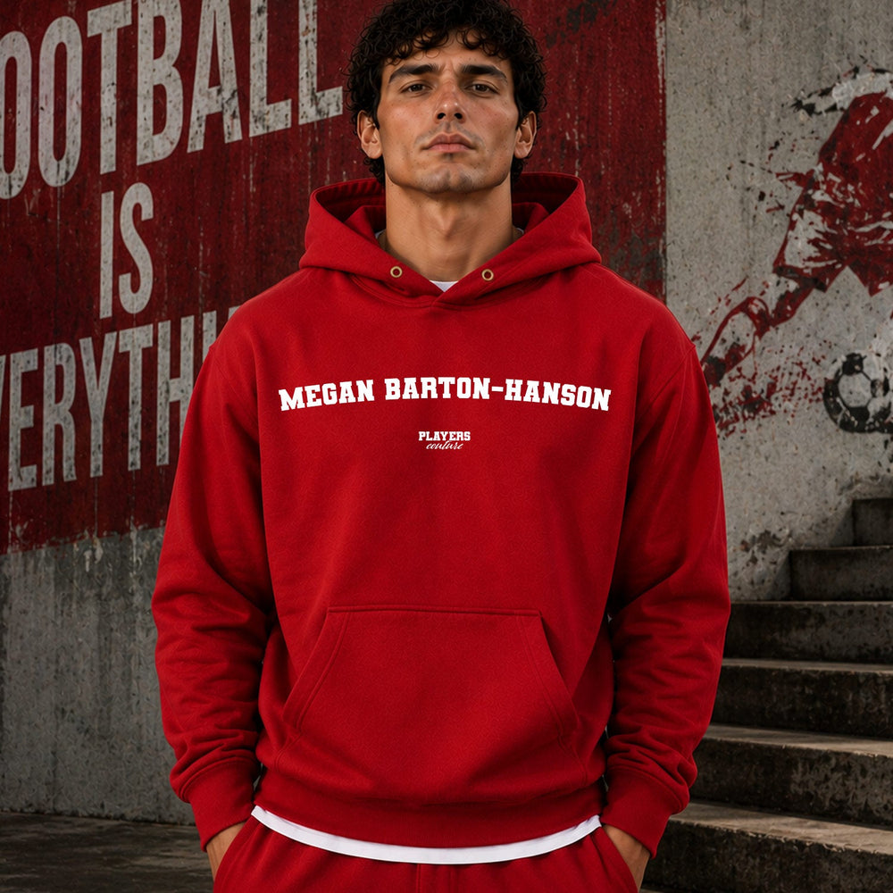 Megan Barton-Hanson name-print hoodie - red