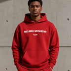 Melissa McCarthy name-print hoodie - red