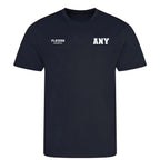 Custom Any Initials Essentials t-shirt – white men's t-shirt with black Custom Any Initials Essentials letters and Players