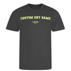 Custom Any Name Essentials t-shirt – white men's t-shirt with black Custom Any Name Essentials letters and Players Couture