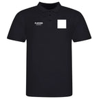 Custom Upload Your Logo  Essentials Men's Cotton Pique Polo Shirt – close-up detail shot of the Custom Upload Your Players