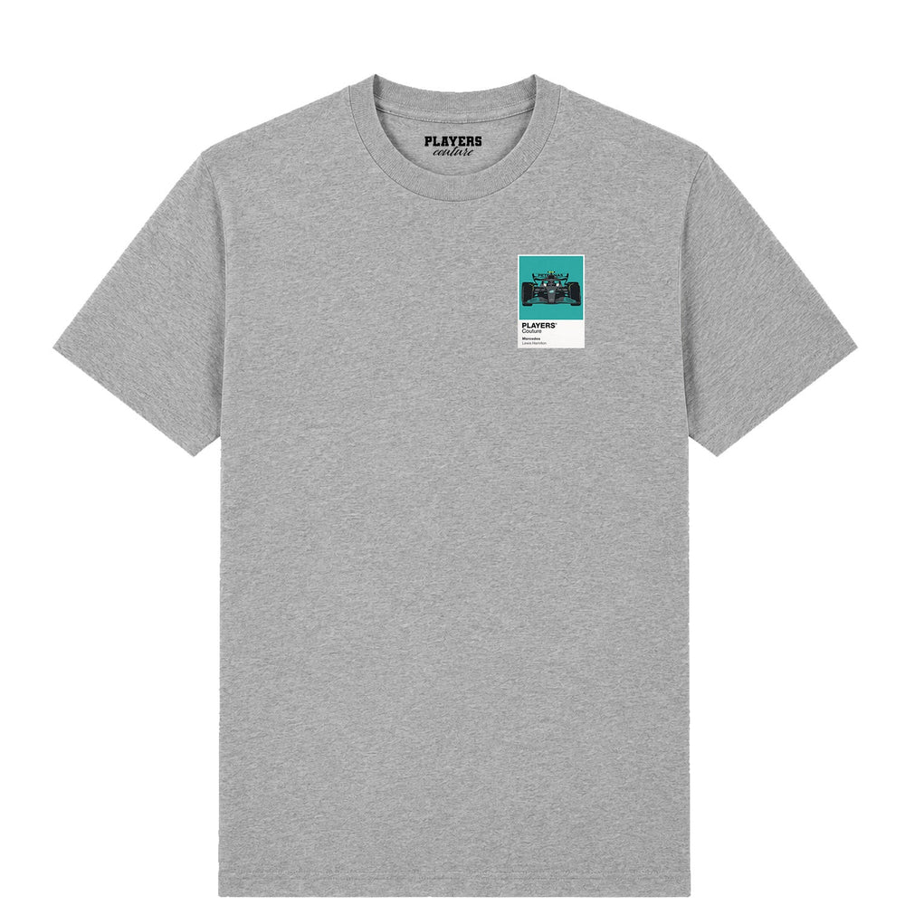 Mercedes Lewis Hamilton Formula 1 T-shirt – mens grey tshirt view
