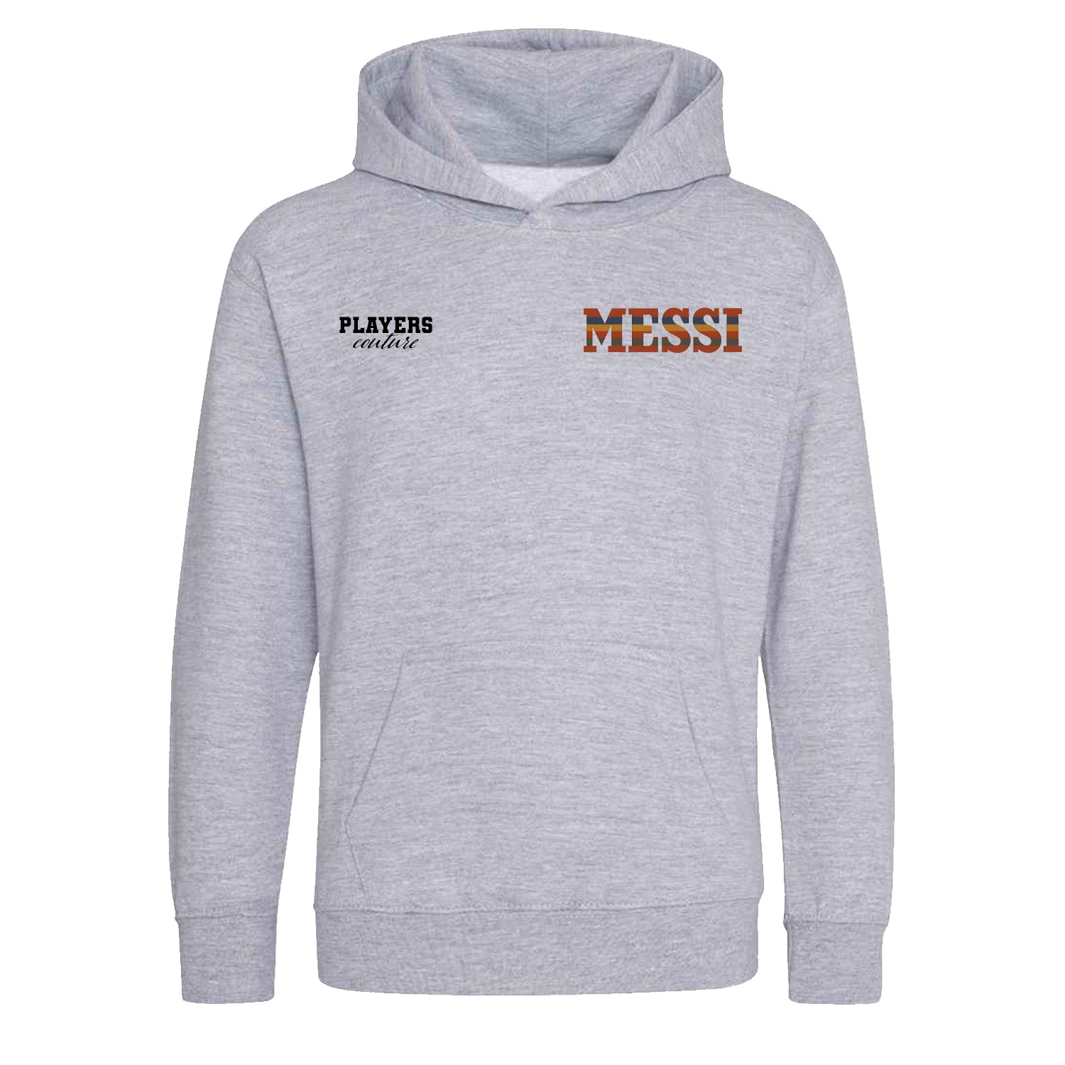 Lionel Messi Logo 1 Players Couture Kids Hoodie Gray