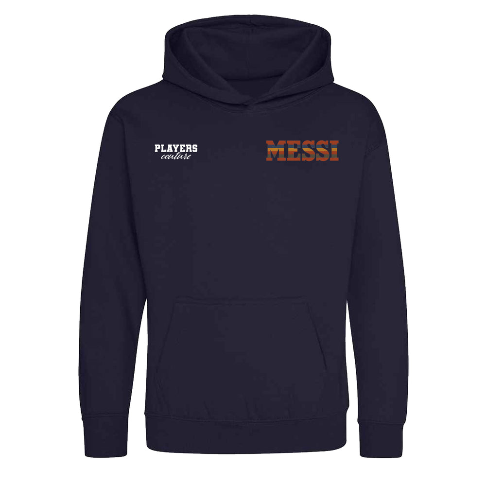 Lionel Messi Logo 1 Players Couture Kids Hoodie Navy