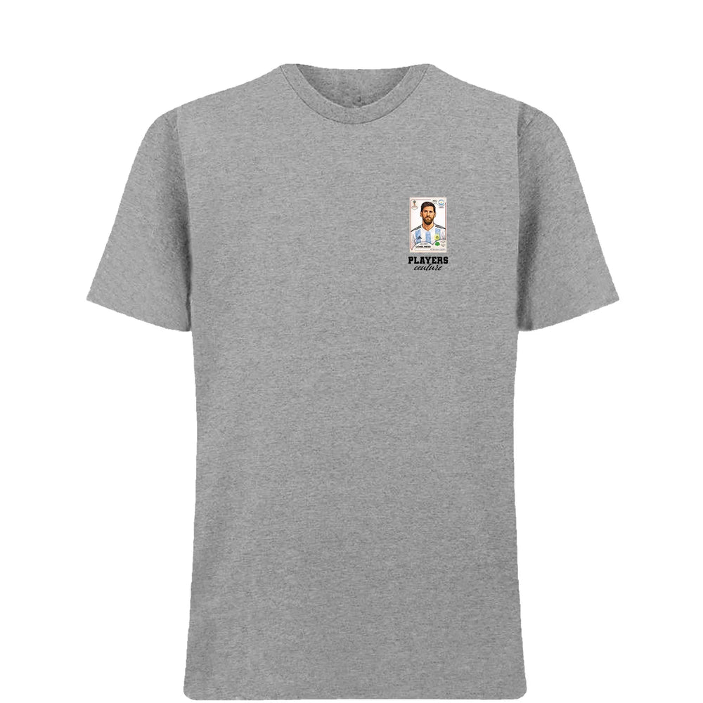 Lionel Messi World Cup t-shirt – grey men's t-shirt featuring the Lionel Messi World Cup Players Couture logo