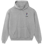 Lionel Messi Barcelona hoodie – grey men's hoodie featuring the Lionel Messi Barcelona Players Couture logo