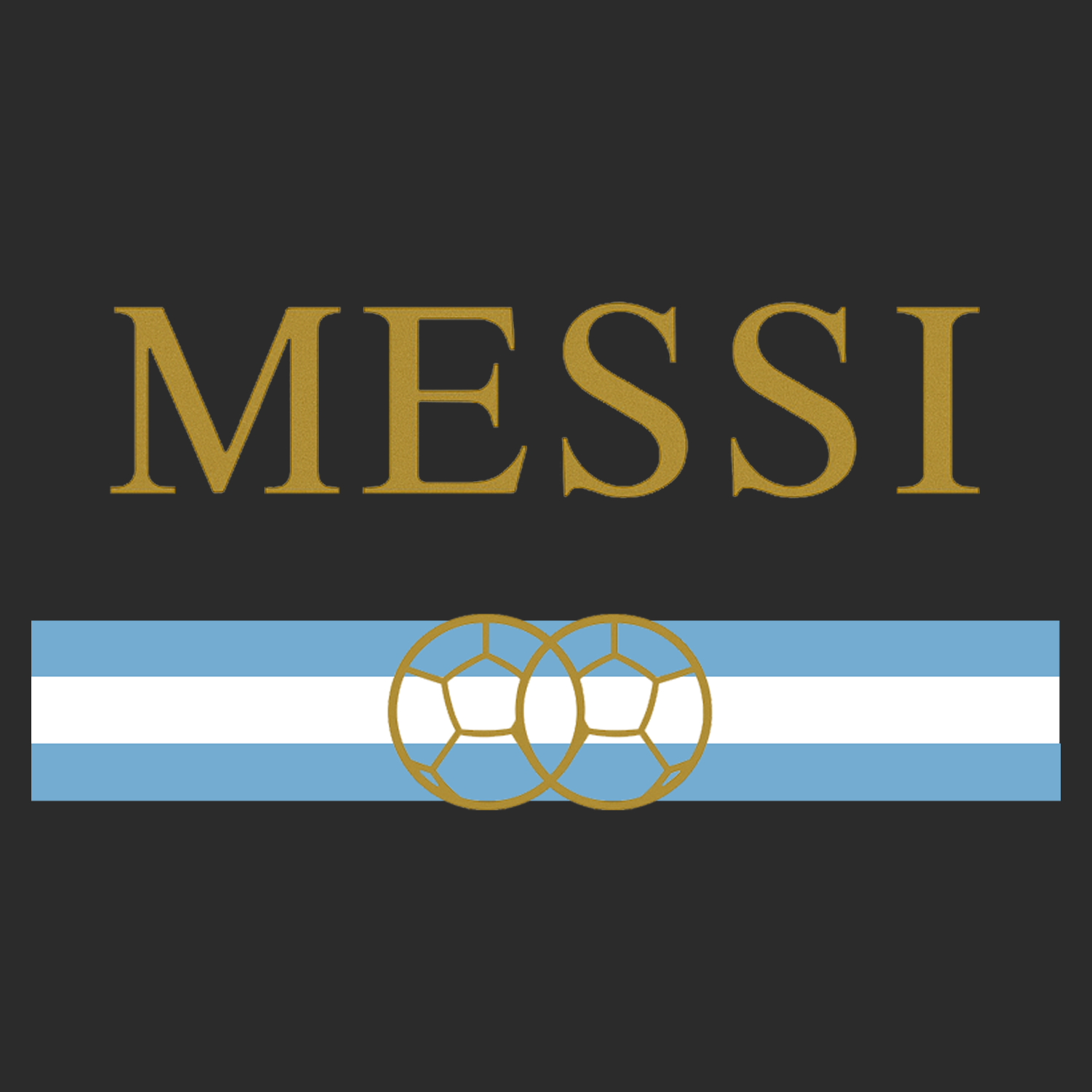 Lionel Messi Argentina Logo Players Couture Mens T-Shirt