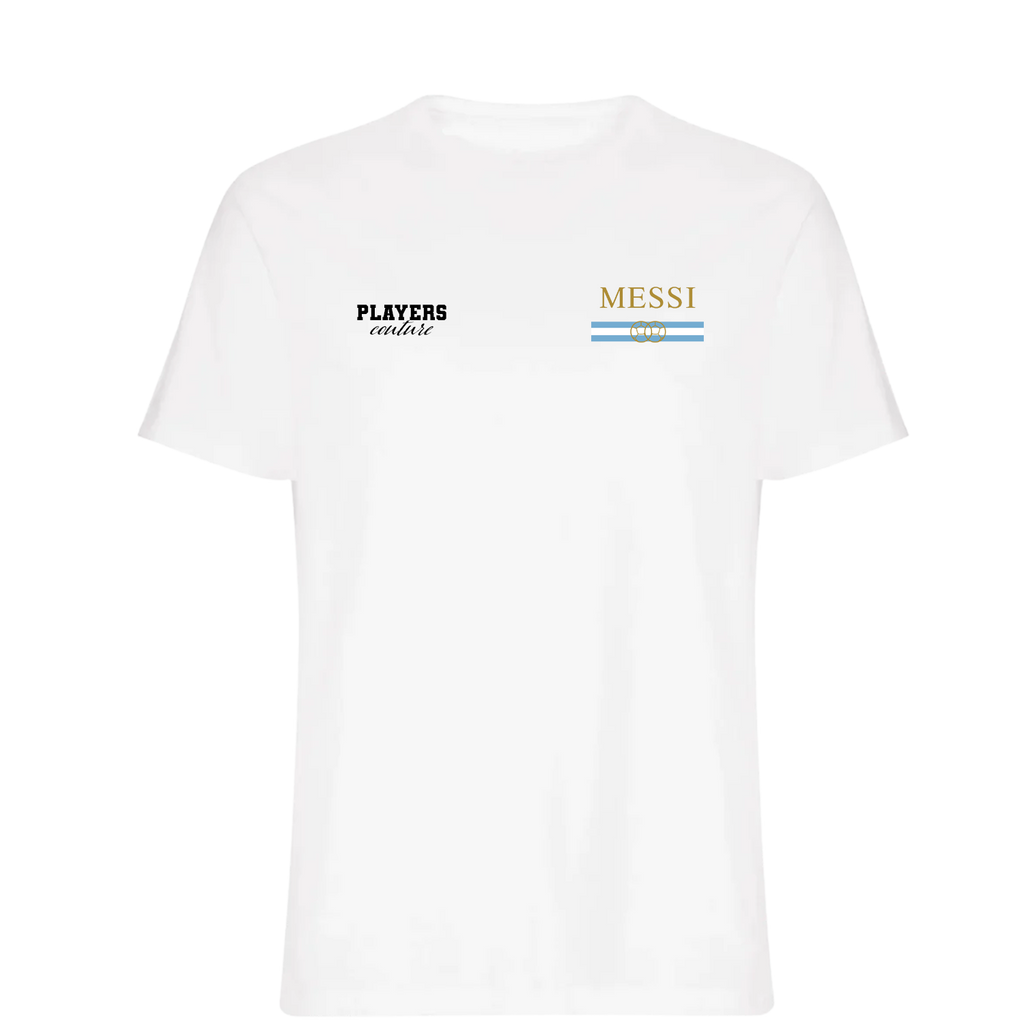 Lionel Messi Argentina Logo Players Couture Mens T-Shirt